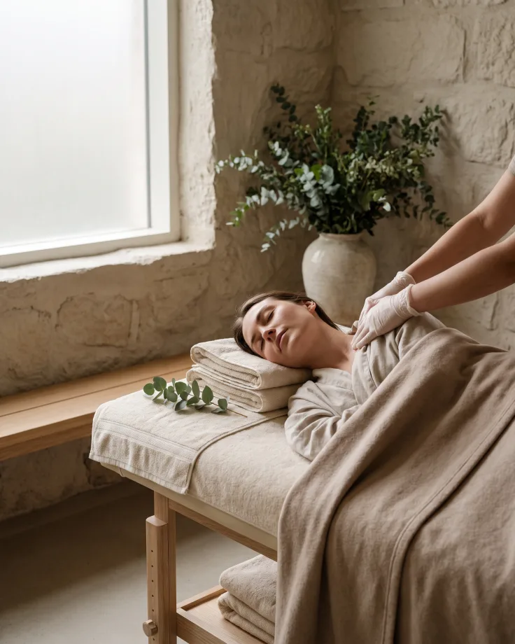 Negocio de spa y estética atendiendo a sus clientes